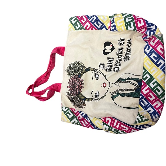 Harajuku Lovers Angel Pinup Love Canvas Tote GUC - Picture 2 of 3